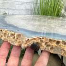 Natural Brazilian Agate Side Table, single slice on a black metal base, 24.75" tall #1307-0026 by Brazil Gems - Brazil GemsBrazil GemsNatural Brazilian Agate Side Table, single slice on a black metal base, 24.75" tall #1307-0026 by Brazil GemsTables: Side1307-0026