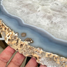 Natural Brazilian Agate Side Table, single slice on a black metal base, 24.75" tall #1307-0026 by Brazil Gems - Brazil GemsBrazil GemsNatural Brazilian Agate Side Table, single slice on a black metal base, 24.75" tall #1307-0026 by Brazil GemsTables: Side1307-0026