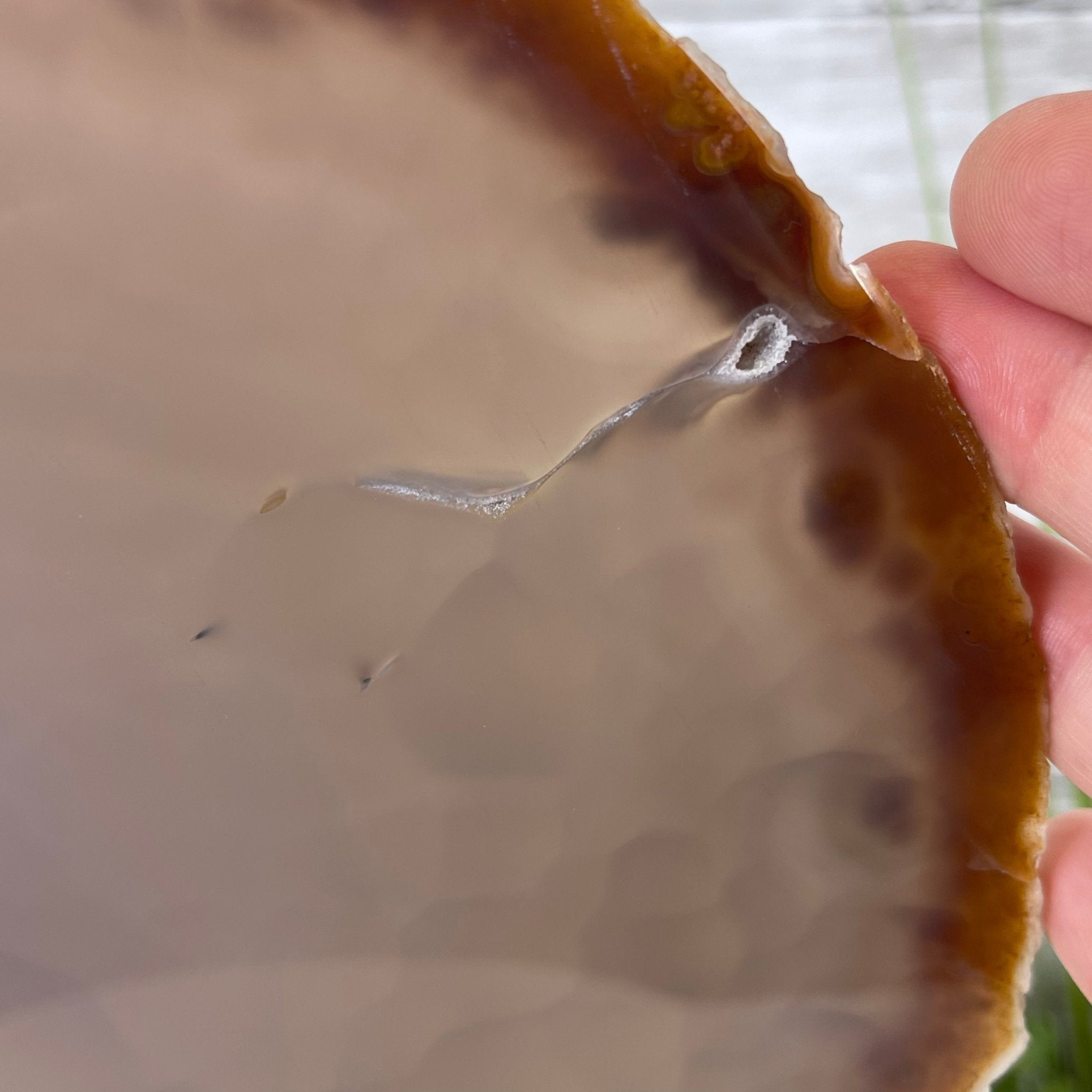 Natural Brazilian Agate Slice on metal base, 11" tall Model #5057-0136 by Brazil Gems - Brazil GemsBrazil GemsNatural Brazilian Agate Slice on metal base, 11" tall Model #5057-0136 by Brazil GemsSlices on Fixed Bases5057-0136