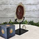 Natural Brazilian Agate Slice on metal base, 7.8" tall Model #5067NA-057 by Brazil Gems - Brazil GemsBrazil GemsNatural Brazilian Agate Slice on metal base, 7.8" tall Model #5067NA-057 by Brazil GemsSlices on Fixed Bases5067NA-057