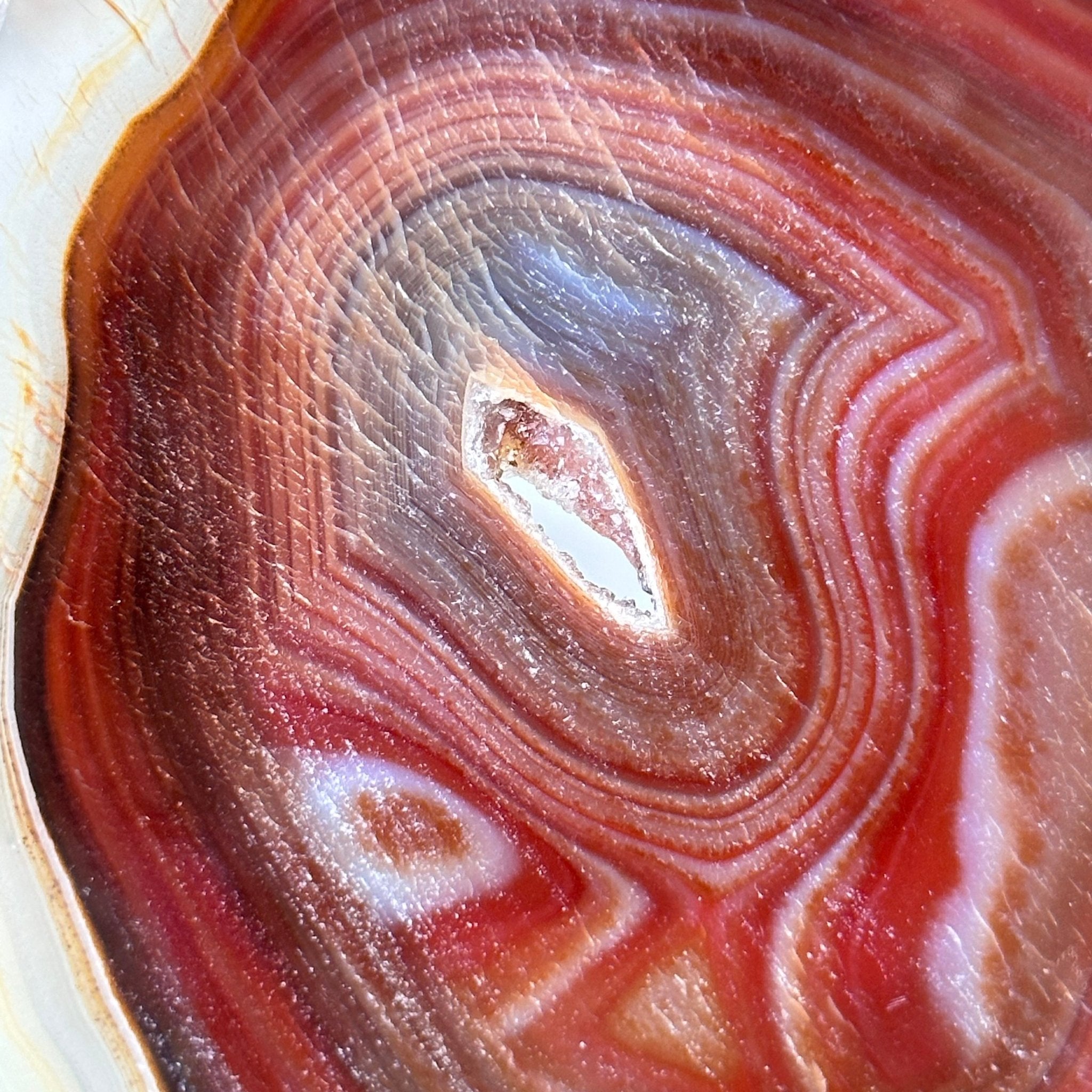 Natural Brazilian Agate Slice on metal base, 7.8" tall Model #5067NA-057 by Brazil Gems - Brazil GemsBrazil GemsNatural Brazilian Agate Slice on metal base, 7.8" tall Model #5067NA-057 by Brazil GemsSlices on Fixed Bases5067NA-057