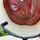 Natural Brazilian Agate Slice on metal base, 7.8" tall Model #5067NA-057 by Brazil Gems - Brazil GemsBrazil GemsNatural Brazilian Agate Slice on metal base, 7.8" tall Model #5067NA-057 by Brazil GemsSlices on Fixed Bases5067NA-057