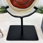 Natural Brazilian Agate Slice on metal base, 7.8" tall Model #5067NA-057 by Brazil Gems - Brazil GemsBrazil GemsNatural Brazilian Agate Slice on metal base, 7.8" tall Model #5067NA-057 by Brazil GemsSlices on Fixed Bases5067NA-057