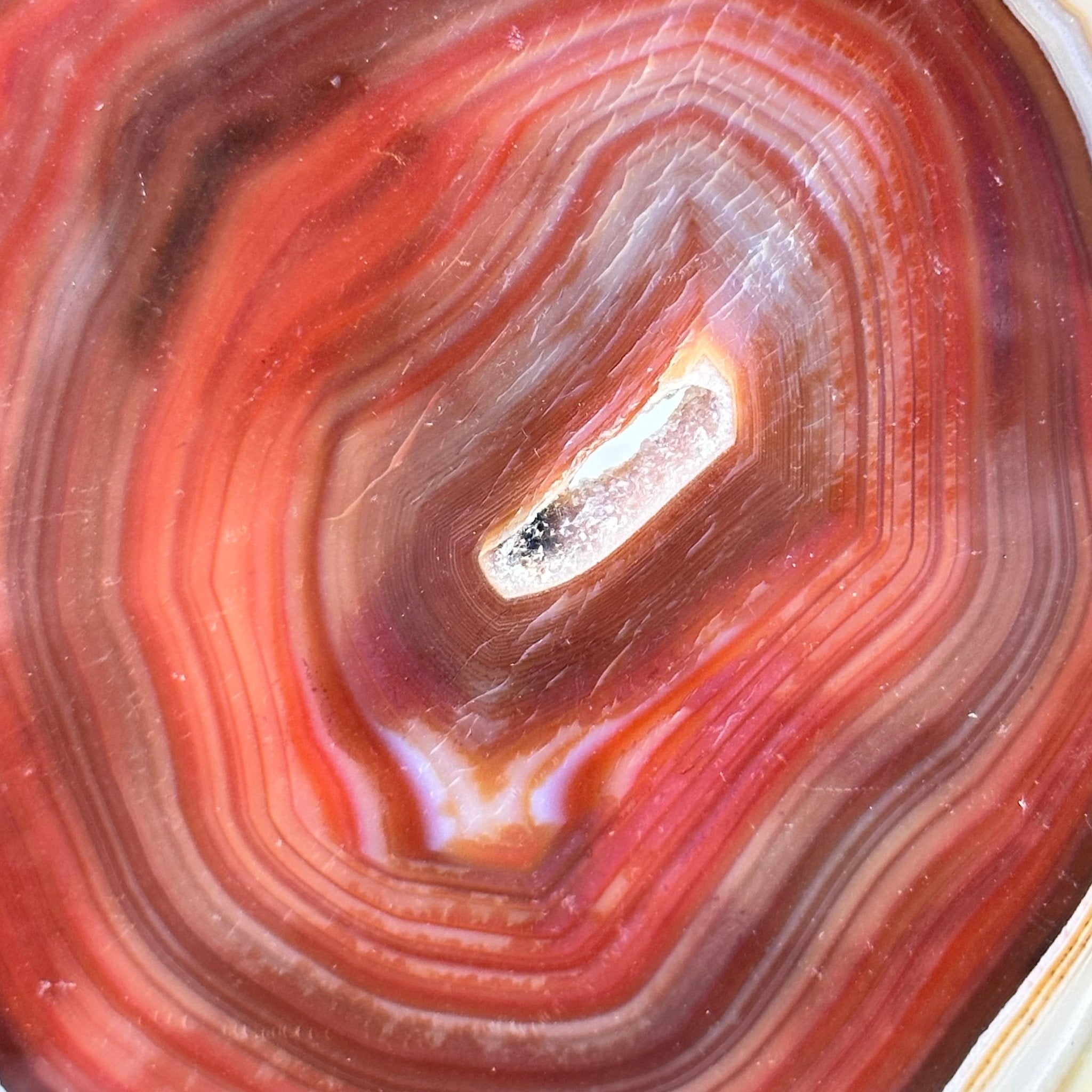 Natural Brazilian Agate Slice on metal base, 7.8" tall Model #5067NA-057 by Brazil Gems - Brazil GemsBrazil GemsNatural Brazilian Agate Slice on metal base, 7.8" tall Model #5067NA-057 by Brazil GemsSlices on Fixed Bases5067NA-057