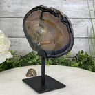 Natural Brazilian Agate Slice on metal base, 8.25" tall Model #5057-0126 by Brazil Gems - Brazil GemsBrazil GemsNatural Brazilian Agate Slice on metal base, 8.25" tall Model #5057-0126 by Brazil GemsSlices on Fixed Bases5057-0126