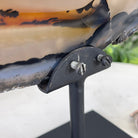 Natural Brazilian Agate Slice on metal base, 8.25" tall Model #5057-0126 by Brazil Gems - Brazil GemsBrazil GemsNatural Brazilian Agate Slice on metal base, 8.25" tall Model #5057-0126 by Brazil GemsSlices on Fixed Bases5057-0126