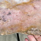 Natural Brazilian Pink Amethyst Side Table on a black metal base, 21.5" tall #1382-0002 by Brazil Gems - Brazil GemsBrazil GemsNatural Brazilian Pink Amethyst Side Table on a black metal base, 21.5" tall #1382-0002 by Brazil GemsTables: Side1382-0002