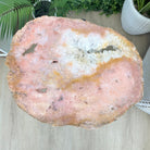 Natural Brazilian Pink Amethyst Side Table on a black metal base, 21.5" tall #1382-0002 by Brazil Gems - Brazil GemsBrazil GemsNatural Brazilian Pink Amethyst Side Table on a black metal base, 21.5" tall #1382-0002 by Brazil GemsTables: Side1382-0002