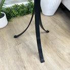 Natural Brazilian Pink Amethyst Side Table on a black metal base, 22" tall #1382-0009 - Brazil GemsBrazil GemsNatural Brazilian Pink Amethyst Side Table on a black metal base, 22" tall #1382-0009Tables: Side1382-0009