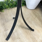 Natural Brazilian Pink Amethyst Side Table on a black metal base, 22" tall #1382-0010 - Brazil GemsBrazil GemsNatural Brazilian Pink Amethyst Side Table on a black metal base, 22" tall #1382-0010Tables: Side1382-0010