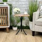 Natural Brazilian Pink Amethyst Side Table on a black metal base, 22" tall #1382-0010 - Brazil GemsBrazil GemsNatural Brazilian Pink Amethyst Side Table on a black metal base, 22" tall #1382-0010Tables: Side1382-0010