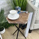 Natural Brown Jasper Side Table on a Black Metal Base, 24.6" Tall #1342BR-002 - Brazil GemsBrazil GemsNatural Brown Jasper Side Table on a Black Metal Base, 24.6" Tall #1342BR-002Tables: Side1342BR-002