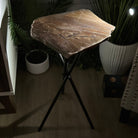 Natural Brown Jasper Side Table on a Black Metal Base, 24.6" Tall #1342BR-002 - Brazil GemsBrazil GemsNatural Brown Jasper Side Table on a Black Metal Base, 24.6" Tall #1342BR-002Tables: Side1342BR-002