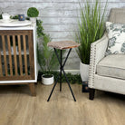 Natural Brown Jasper Side Table on a Black Metal Base, 24.6" Tall #1342BR-002 - Brazil GemsBrazil GemsNatural Brown Jasper Side Table on a Black Metal Base, 24.6" Tall #1342BR-002Tables: Side1342BR-002