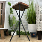 Natural Brown Jasper Side Table on a Black Metal Base, 24.6" Tall #1342BR-002 - Brazil GemsBrazil GemsNatural Brown Jasper Side Table on a Black Metal Base, 24.6" Tall #1342BR-002Tables: Side1342BR-002