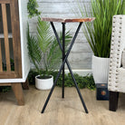 Natural Brown Jasper Side Table on a Black Metal Base, 24.6" Tall #1342BR-002 - Brazil GemsBrazil GemsNatural Brown Jasper Side Table on a Black Metal Base, 24.6" Tall #1342BR-002Tables: Side1342BR-002