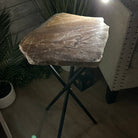 Natural Brown Jasper Side Table on a Black Metal Base, 24.6" Tall #1342BR-002 - Brazil GemsBrazil GemsNatural Brown Jasper Side Table on a Black Metal Base, 24.6" Tall #1342BR-002Tables: Side1342BR-002