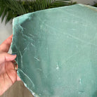 Natural Green Quartz Side Table on a Chrome Metal Base, 23.6" Tall #1341GQ-002 - Brazil GemsBrazil GemsNatural Green Quartz Side Table on a Chrome Metal Base, 23.6" Tall #1341GQ-002Tables: Side1341GQ-002