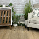 Natural Green Quartz Side Table on a Chrome Metal Base, 23.6" Tall #1341GQ-002 - Brazil GemsBrazil GemsNatural Green Quartz Side Table on a Chrome Metal Base, 23.6" Tall #1341GQ-002Tables: Side1341GQ-002