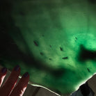 Natural Green Quartz Side Table on a Chrome Metal Base, 23.6" Tall #1341GQ-002 - Brazil GemsBrazil GemsNatural Green Quartz Side Table on a Chrome Metal Base, 23.6" Tall #1341GQ-002Tables: Side1341GQ-002