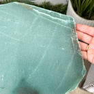 Natural Green Quartz Side Table on a Chrome Metal Base, 23.6" Tall #1341GQ-002 - Brazil GemsBrazil GemsNatural Green Quartz Side Table on a Chrome Metal Base, 23.6" Tall #1341GQ-002Tables: Side1341GQ-002