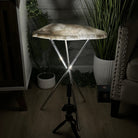 Natural Milky Quartz Side Table on Chrome Metal Base, 23.8" Tall #1341MQ-003 - Brazil GemsBrazil GemsNatural Milky Quartz Side Table on Chrome Metal Base, 23.8" Tall #1341MQ-003Tables: Side1341MQ-003