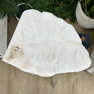 Natural Milky Quartz Side Table on Chrome Metal Base, 23.8" Tall #1341MQ-003 - Brazil GemsBrazil GemsNatural Milky Quartz Side Table on Chrome Metal Base, 23.8" Tall #1341MQ-003Tables: Side1341MQ-003