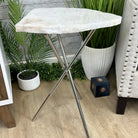 Natural Milky Quartz Side Table on Chrome Metal Base, 23.8" Tall #1341MQ-003 - Brazil GemsBrazil GemsNatural Milky Quartz Side Table on Chrome Metal Base, 23.8" Tall #1341MQ-003Tables: Side1341MQ-003