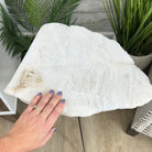 Natural Milky Quartz Side Table on Chrome Metal Base, 23.8" Tall #1341MQ-003 - Brazil GemsBrazil GemsNatural Milky Quartz Side Table on Chrome Metal Base, 23.8" Tall #1341MQ-003Tables: Side1341MQ-003