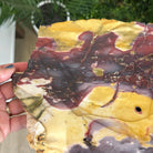 Natural Mookaite Jasper Side Table on Gold Metal Base, 24.8" Tall #1340MJ-002 - Brazil GemsBrazil GemsNatural Mookaite Jasper Side Table on Gold Metal Base, 24.8" Tall #1340MJ-002Tables: Side1340MJ-002