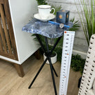 Natural Sodalite Side Table on Black Metal Base, 24.7" Tall #1342SO-002 - Brazil GemsBrazil GemsNatural Sodalite Side Table on Black Metal Base, 24.7" Tall #1342SO-002Tables: Side1342SO-002