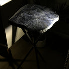 Natural Sodalite Side Table on Black Metal Base, 24.7" Tall #1342SO-002 - Brazil GemsBrazil GemsNatural Sodalite Side Table on Black Metal Base, 24.7" Tall #1342SO-002Tables: Side1342SO-002