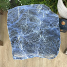Natural Sodalite Side Table on Black Metal Base, 24.7" Tall #1342SO-002 - Brazil GemsBrazil GemsNatural Sodalite Side Table on Black Metal Base, 24.7" Tall #1342SO-002Tables: Side1342SO-002