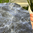 Natural Sodalite Side Table on Black Metal Base, 24.7" Tall #1342SO-002 - Brazil GemsBrazil GemsNatural Sodalite Side Table on Black Metal Base, 24.7" Tall #1342SO-002Tables: Side1342SO-002