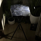 Natural Sodalite Side Table on Black Metal Base, 24.7" Tall #1342SO-002 - Brazil GemsBrazil GemsNatural Sodalite Side Table on Black Metal Base, 24.7" Tall #1342SO-002Tables: Side1342SO-002