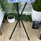 Natural Sodalite Side Table on Black Metal Base, 24.7" Tall #1342SO-002 - Brazil GemsBrazil GemsNatural Sodalite Side Table on Black Metal Base, 24.7" Tall #1342SO-002Tables: Side1342SO-002