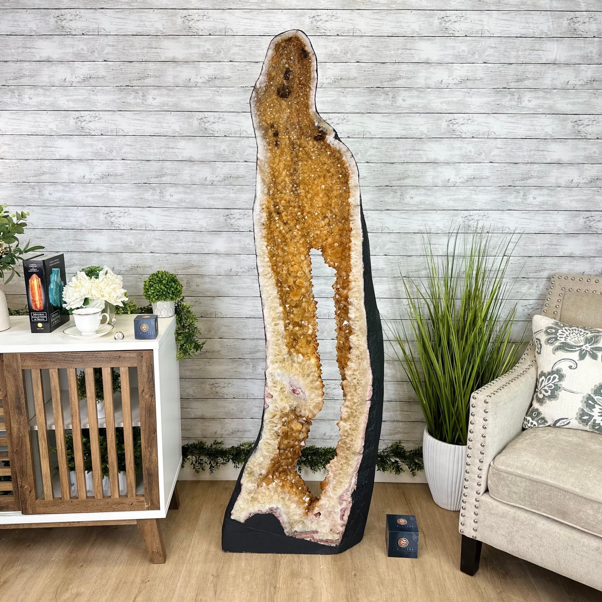 Open 2-Sided Brazilian Citrine Cathedral, 306.5 lbs and 67.8" tall #5608-0029 - Brazil GemsBrazil GemsOpen 2-Sided Brazilian Citrine Cathedral, 306.5 lbs and 67.8" tall #5608-0029Open 2-Sided Cathedrals5608-0029