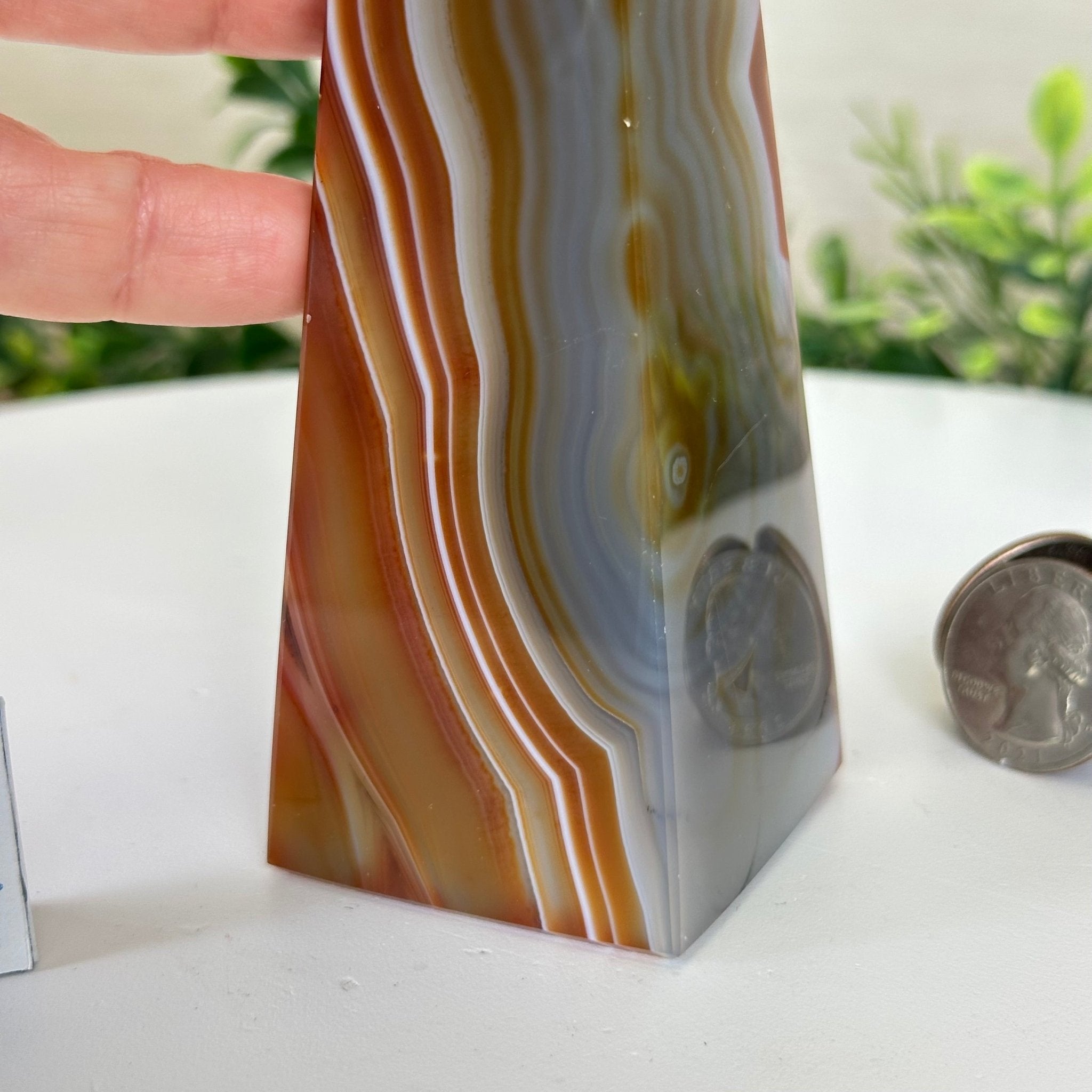 Orange Agate 4 - Sided Obelisk Tower, 7.1" Tall #3104OA - 001 - Brazil GemsBrazil GemsOrange Agate 4 - Sided Obelisk Tower, 7.1" Tall #3104OA - 001Obelisks3104OA - 001