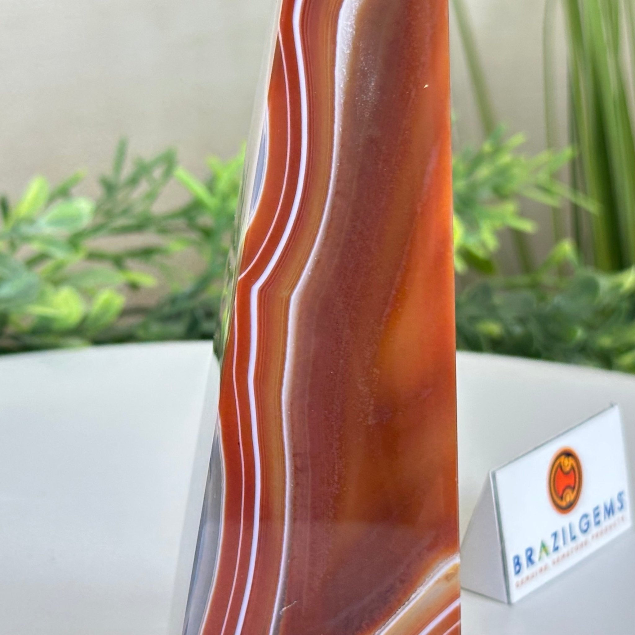 Orange Agate 4 - Sided Obelisk Tower, 7.1" Tall #3104OA - 001 - Brazil GemsBrazil GemsOrange Agate 4 - Sided Obelisk Tower, 7.1" Tall #3104OA - 001Obelisks3104OA - 001