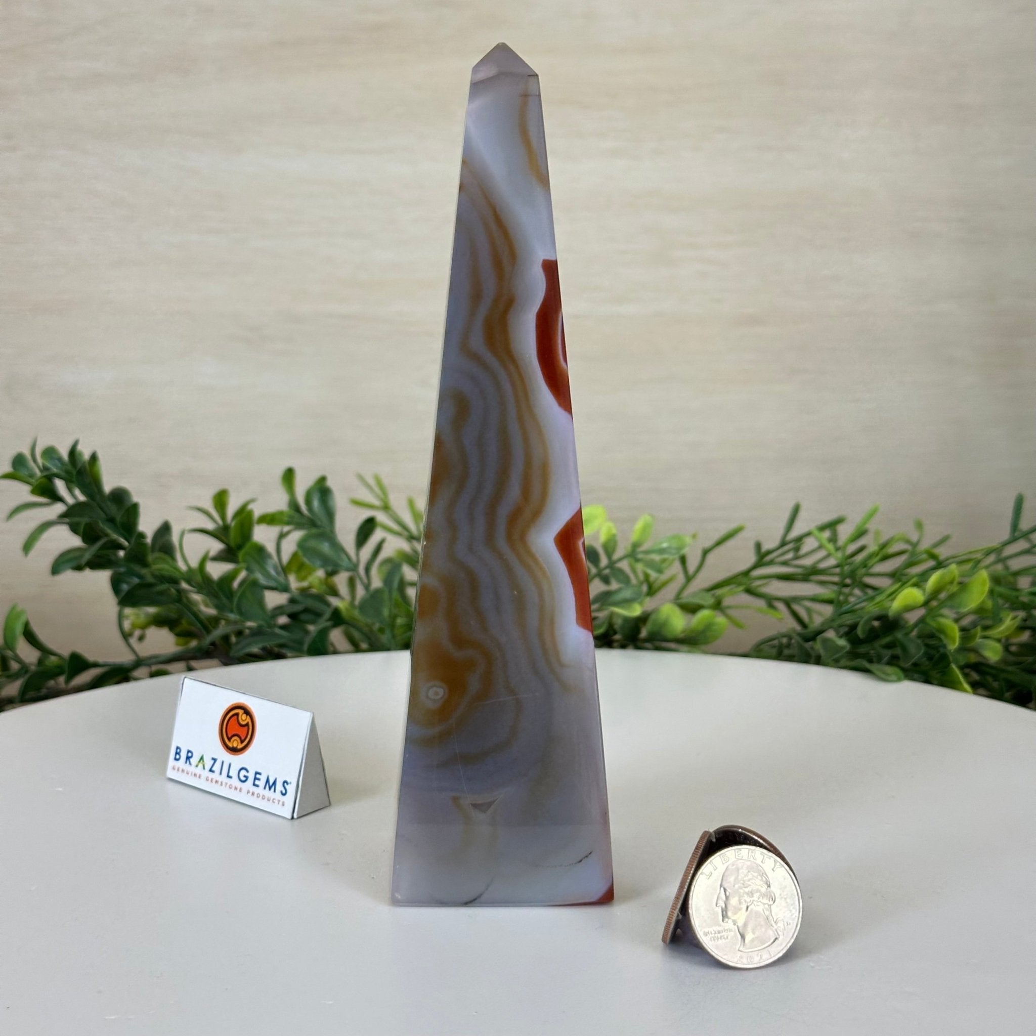 Orange Agate 4 - Sided Obelisk Tower, 7.1" Tall #3104OA - 001 - Brazil GemsBrazil GemsOrange Agate 4 - Sided Obelisk Tower, 7.1" Tall #3104OA - 001Obelisks3104OA - 001