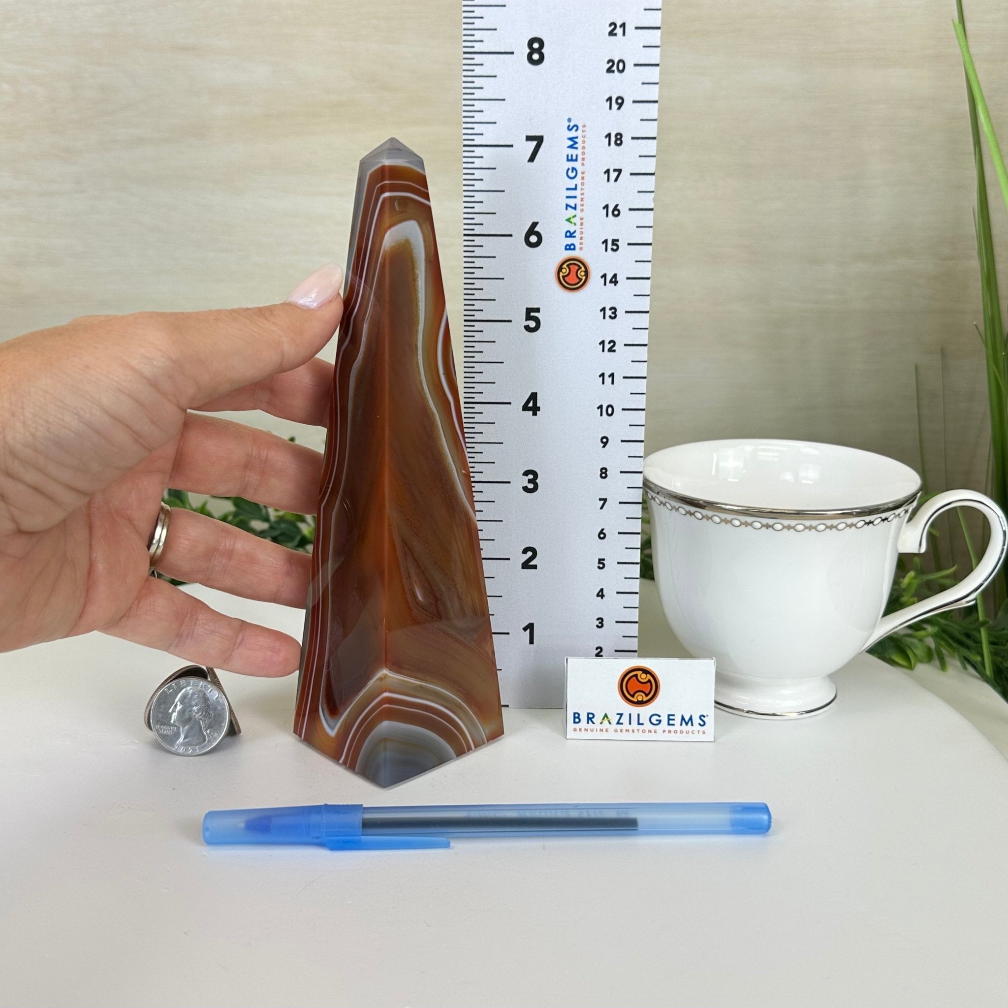 Orange Agate 4 - Sided Obelisk Tower, 7.1" Tall #3104OA - 001 - Brazil GemsBrazil GemsOrange Agate 4 - Sided Obelisk Tower, 7.1" Tall #3104OA - 001Obelisks3104OA - 001