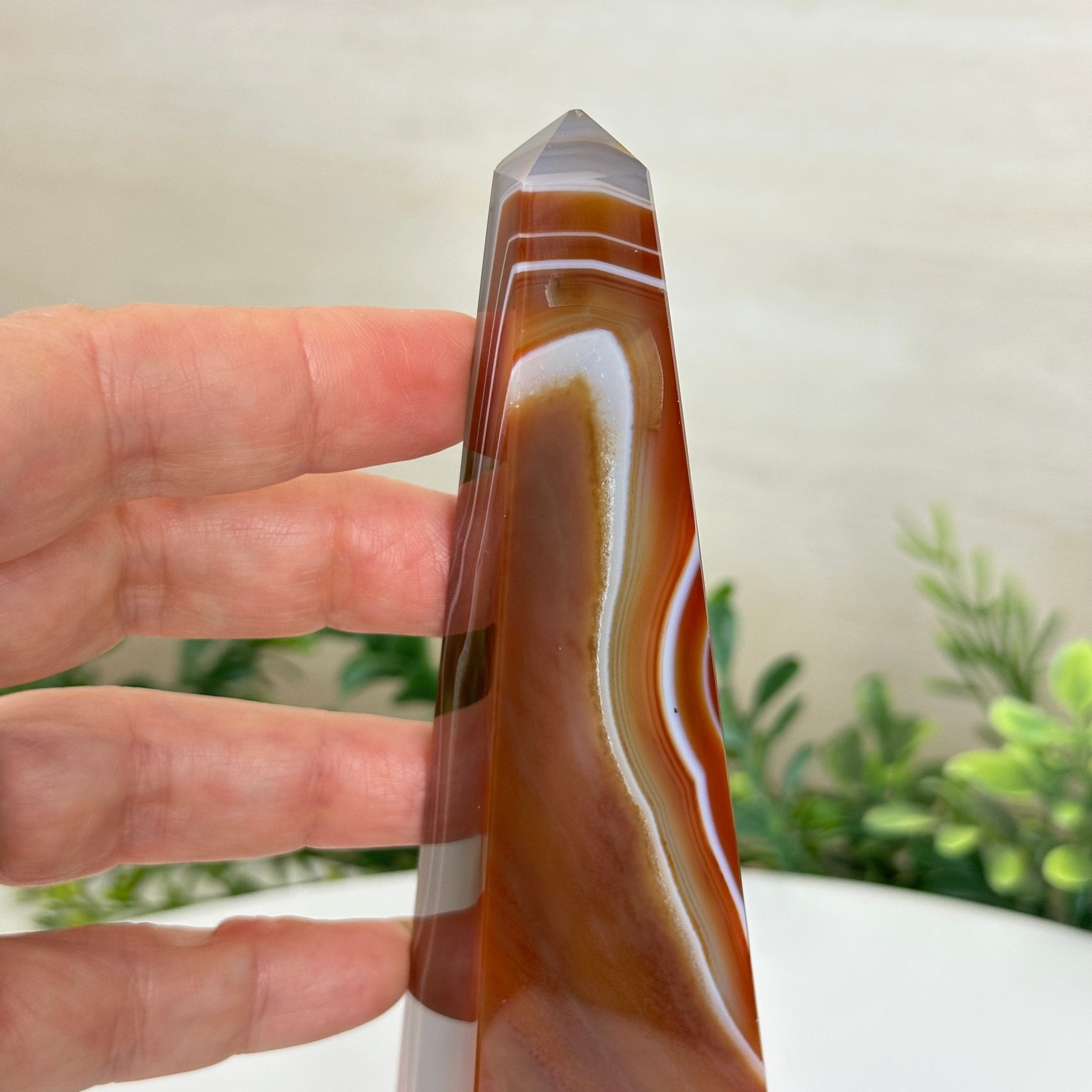 Orange Agate 4 - Sided Obelisk Tower, 7.1" Tall #3104OA - 001 - Brazil GemsBrazil GemsOrange Agate 4 - Sided Obelisk Tower, 7.1" Tall #3104OA - 001Obelisks3104OA - 001