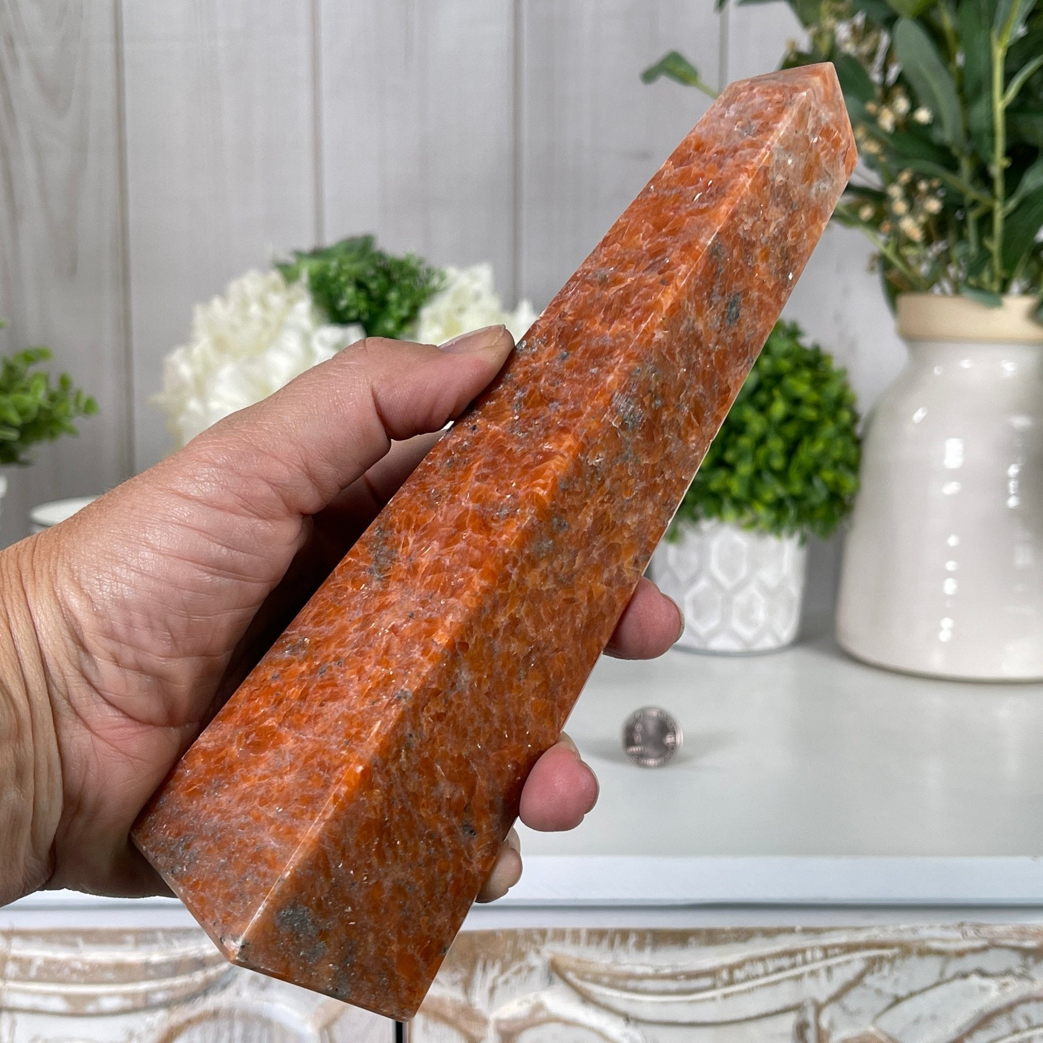 Orchid Calcite Gemstone Obelisk 1.5 lbs & 8.0" Tall Model #3104OC - 002 - Brazil GemsBrazil GemsOrchid Calcite Gemstone Obelisk 1.5 lbs & 8.0" Tall Model #3104OC - 002Obelisks3104OC - 002