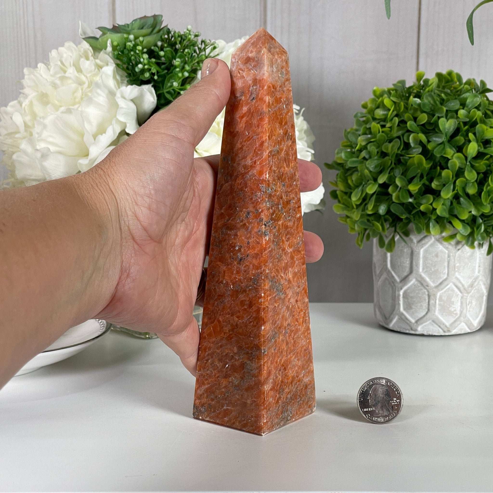 Orchid Calcite Gemstone Obelisk 1.5 lbs & 8.0" Tall Model #3104OC - 002 - Brazil GemsBrazil GemsOrchid Calcite Gemstone Obelisk 1.5 lbs & 8.0" Tall Model #3104OC - 002Obelisks3104OC - 002