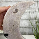 Pink Amethyst Crescent Moon Polished Geode, 2.6 lbs and 10.75" Tall #5740-0015 by Brazil Gems - Brazil GemsBrazil GemsPink Amethyst Crescent Moon Polished Geode, 2.6 lbs and 10.75" Tall #5740-0015 by Brazil GemsCrescent Moons5740-0015