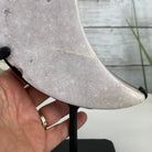 Pink Amethyst Crescent Moon Polished Geode, 3.5 lbs and 10.75" Tall #5740-0021 by Brazil Gems - Brazil GemsBrazil GemsPink Amethyst Crescent Moon Polished Geode, 3.5 lbs and 10.75" Tall #5740-0021 by Brazil GemsCrescent Moons5740-0021