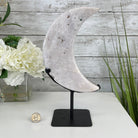 Pink Amethyst Crescent Moon Polished Geode, 3.5 lbs and 10.75" Tall #5740-0021 by Brazil Gems - Brazil GemsBrazil GemsPink Amethyst Crescent Moon Polished Geode, 3.5 lbs and 10.75" Tall #5740-0021 by Brazil GemsCrescent Moons5740-0021
