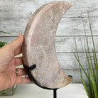 Pink Amethyst Crescent Moon Polished Geode, 4.8 lbs and 13.3" Tall #5740-0025 by Brazil Gems - Brazil GemsBrazil GemsPink Amethyst Crescent Moon Polished Geode, 4.8 lbs and 13.3" Tall #5740-0025 by Brazil GemsCrescent Moons5740-0025