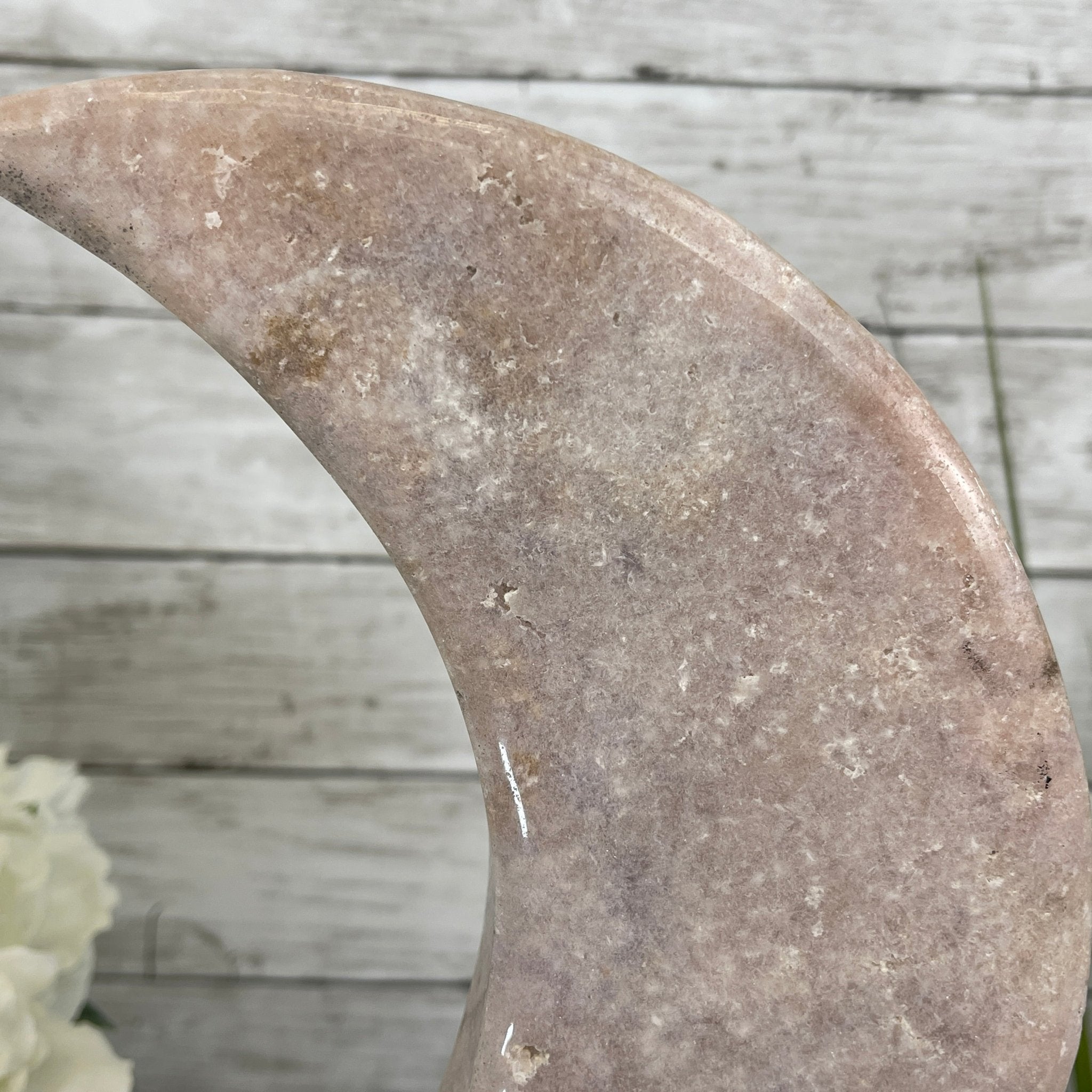 Pink Amethyst Crescent Moon Polished Geode, 4.8 lbs and 13.3" Tall #5740-0025 by Brazil Gems - Brazil GemsBrazil GemsPink Amethyst Crescent Moon Polished Geode, 4.8 lbs and 13.3" Tall #5740-0025 by Brazil GemsCrescent Moons5740-0025