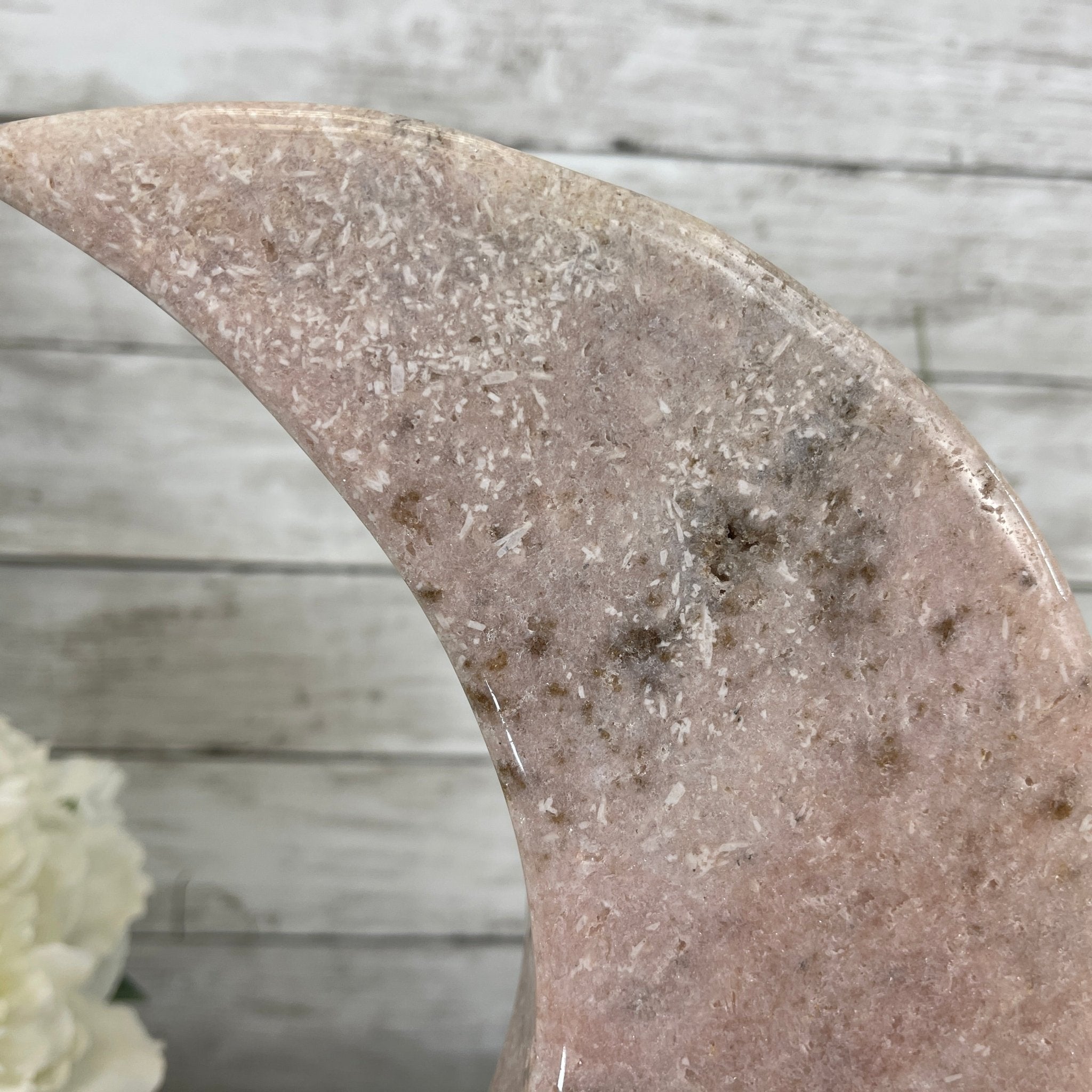 Pink Amethyst Crescent Moon Polished Geode, 5.4 lbs and 13.3" Tall #5740-0027 by Brazil Gems - Brazil GemsBrazil GemsPink Amethyst Crescent Moon Polished Geode, 5.4 lbs and 13.3" Tall #5740-0027 by Brazil GemsCrescent Moons5740-0027